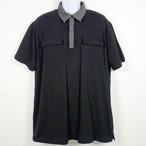 Sean John Black Gray Polo Shirt Men's 3XL Hip Hop